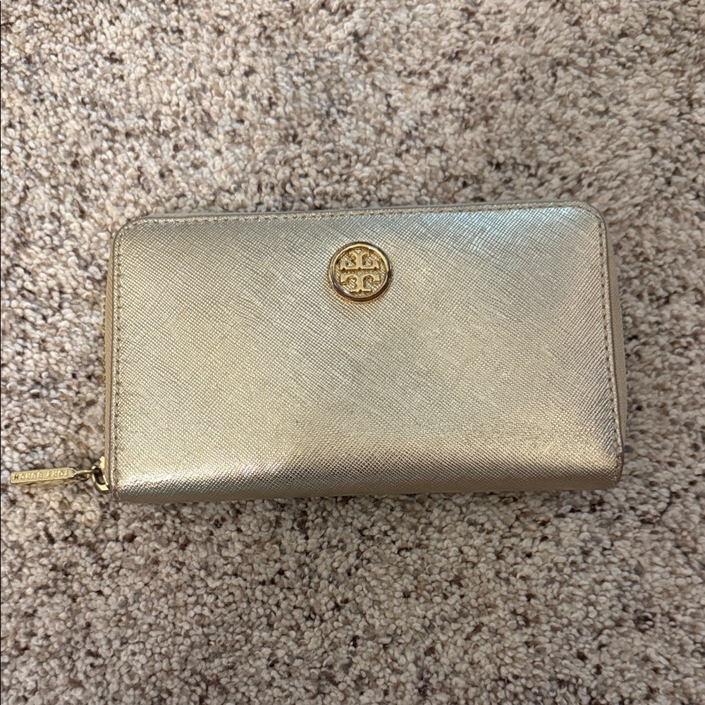 Tory Burch Metallic Gold Wallet